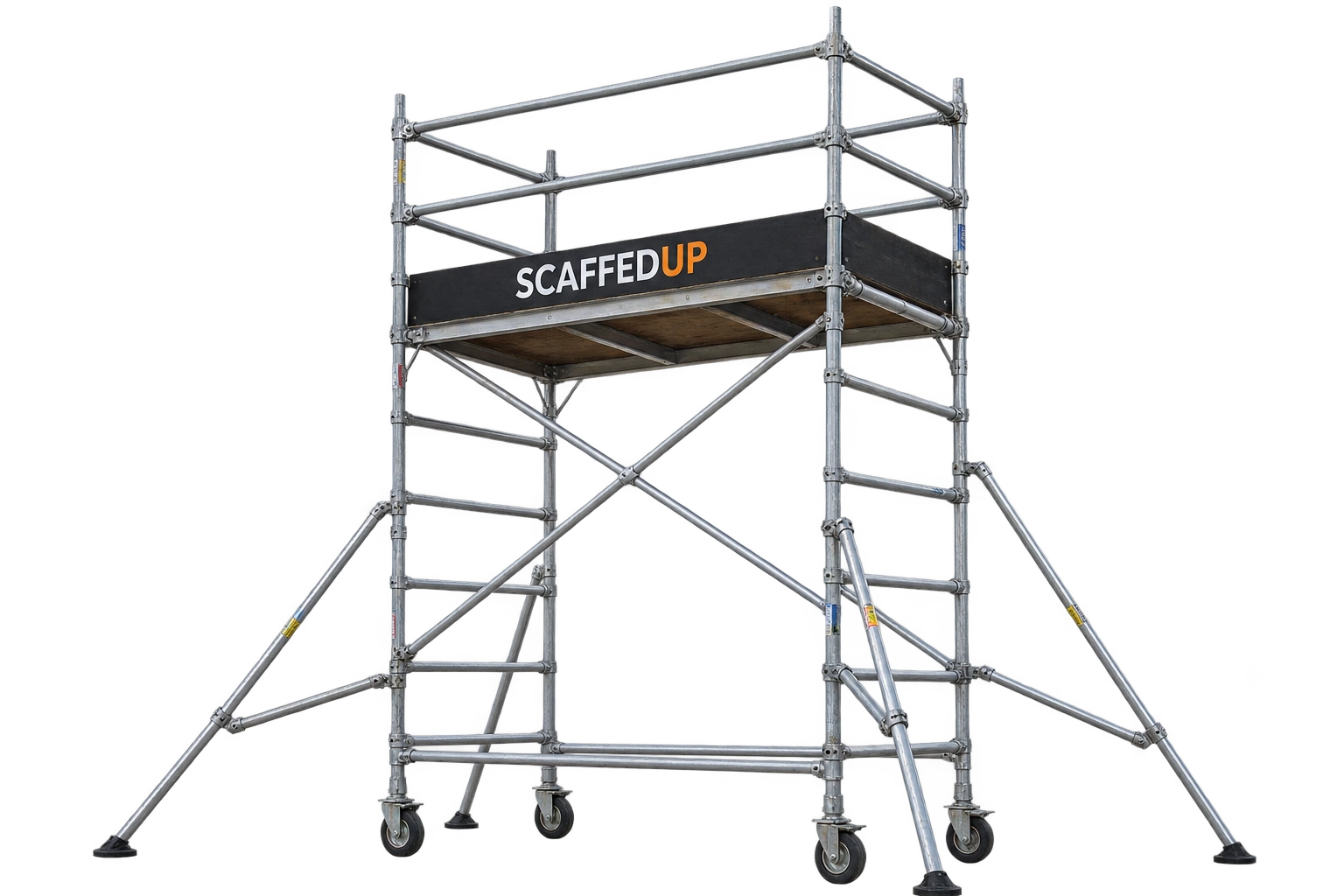 Professional mobile scaffold tower with lockable castors
